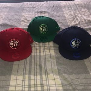 3 new era 59fifty Brooklyn nets hats size 7 1/2
